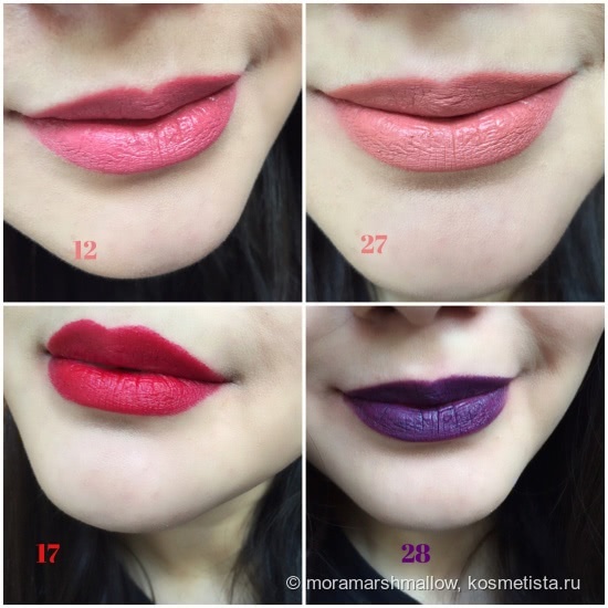 Долгожданное знакомство с Golden Rose Velvet Matte № 12, 17, 27 и 28