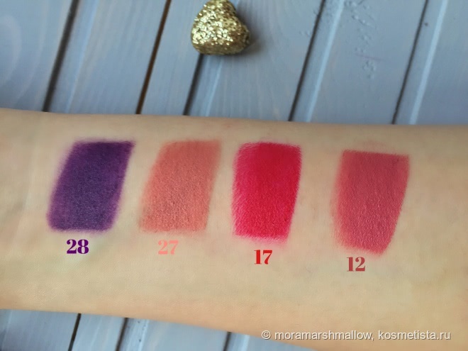 Долгожданное знакомство с Golden Rose Velvet Matte № 12, 17, 27 и 28