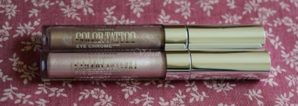 Кремовые тени для век Maybelline Color Tattoo Eye Chrome в оттенках 500 Gilded Rose, 510 Beige Luster