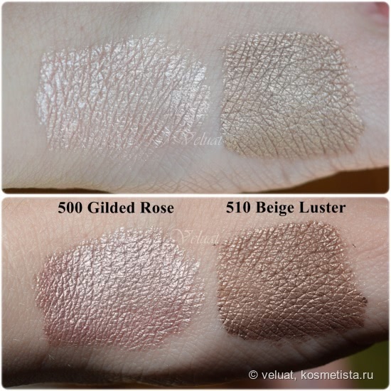 Кремовые тени для век Maybelline Color Tattoo Eye Chrome в оттенках 500 Gilded Rose, 510 Beige Luster