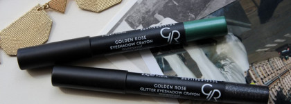 Тени-карандаши Golden Rose Eyeshadow Crayon: оттенки 10 и Glitter 55 - отличник и двоечник
