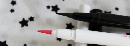 Цветные фломастеры. Две любимые подводки: чёрная и розовая