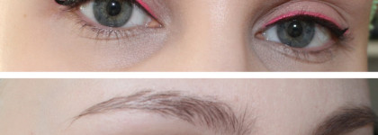 Цветные фломастеры. Две любимые подводки: чёрная и розовая