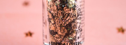 Look how they shine for you - Essence Get your glitter on! loose glitters 06 golden nuggets, Glow to go illuminating setting spray