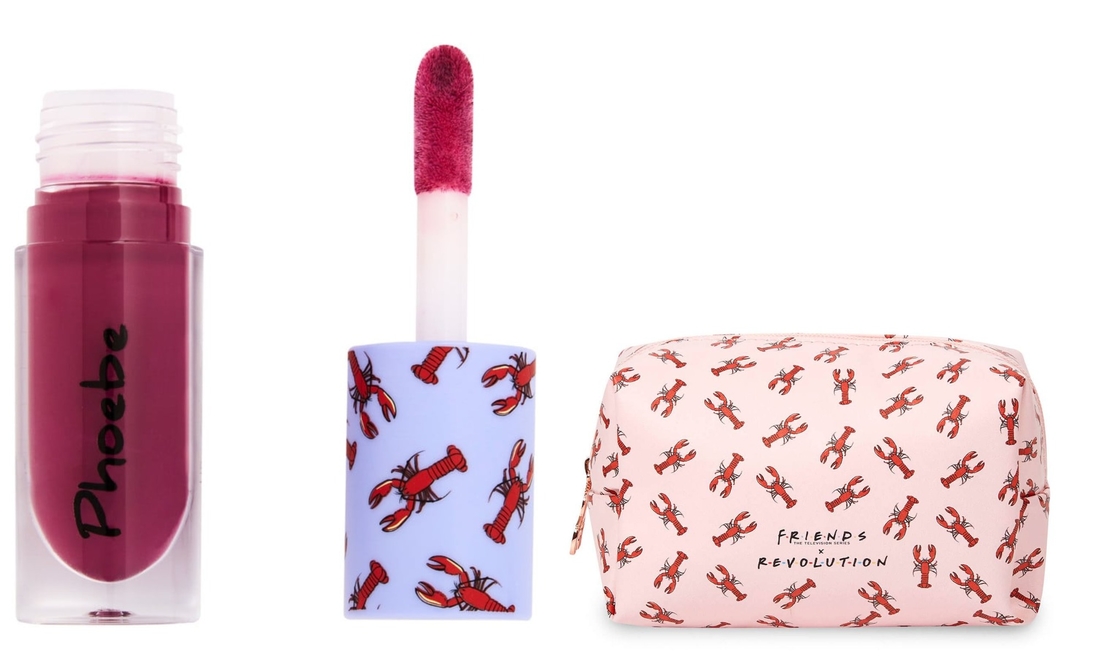 Friends X Makeup Revolution Phoebe Lip Gloss, Lobster Cosmetic Bag
