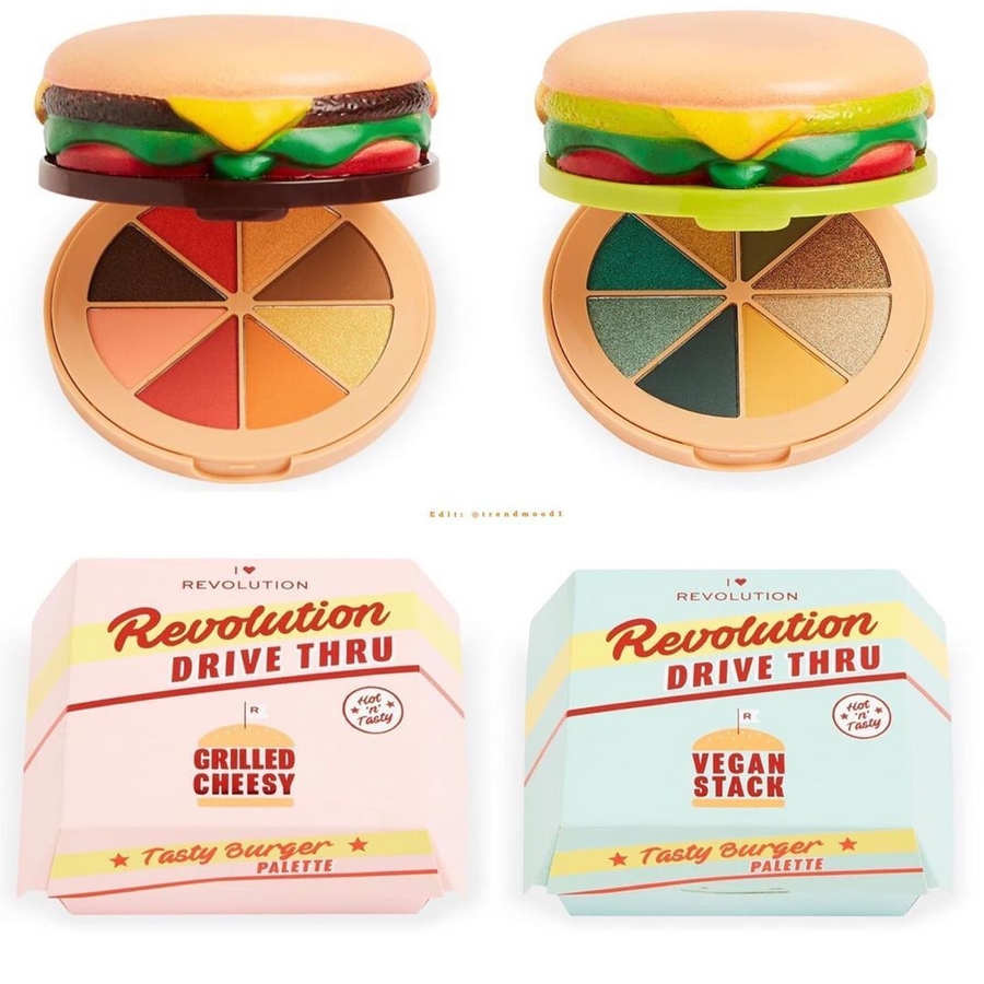 I Heart Revolution Burger Eyeshadows Palette Grilled Cheesy, Vegan Stack