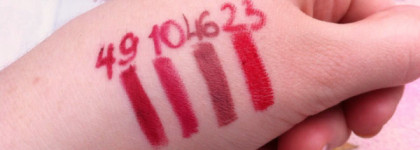 Карандаши для губ Provoc в четырёх оттенках 46, 49, 23, 10