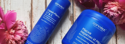 Свежий глоток для волос: восстанавливающие маска для волос Concept Salon Total Soft Care «Кератин-Мёд» и спрей-маска Concept Salon Total Soft Care 17 в 1