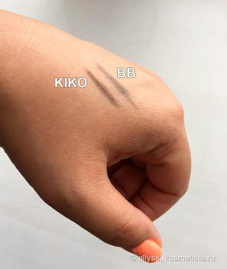 Карандаши для бровей без рыжины Kiko и Bobbi Brown
