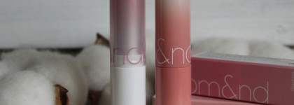 Rom&nd Glasting Melting Balm в оттенках 07 Mauve Whip и 12 Veiled Rose