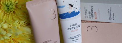 Лучшие tone-up санскрины 2024 года: Round Lab и Numbuzin