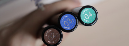 Цветные туши Limoni: коричневая, синяя и зеленая