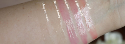 5 любимых бальзамов от Mediheal: Sleeping mask, Serum honey, Healssence, Essence Berrypink и Healssence coral