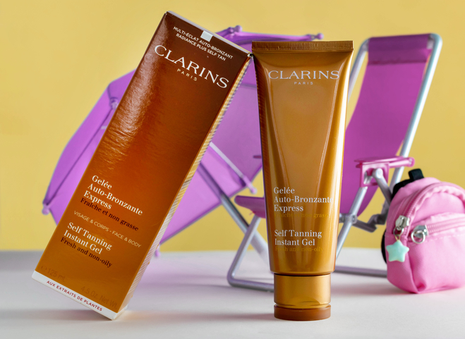 Гель с эффектом загара для лица и тела Clarins Gelée Auto-Bronzante Express