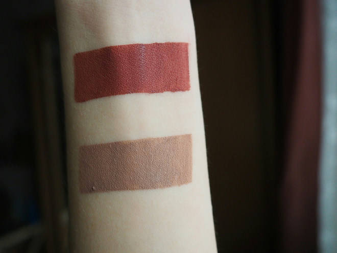 Жидкая губная помада nyx lip lingerie в оттенках corset (09) и exotic (12)