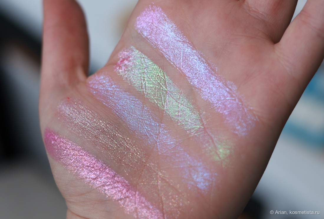 Свотчи оттенков палетки (слева направо): Royal Queen - Divine - Abundance - Soft - Create