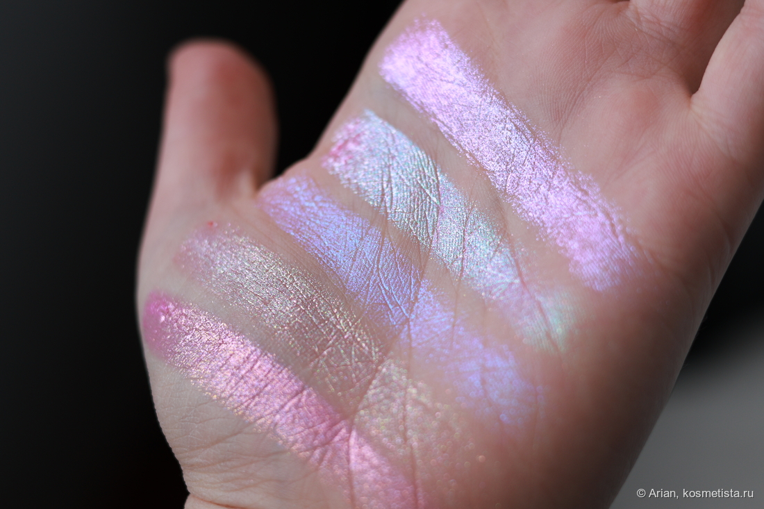 Свотчи оттенков палетки (слева направо): Royal Queen - Divine - Abundance - Soft - Create