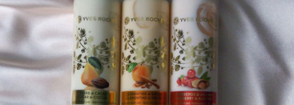 Атмосфера Рождества от Yves Rocher: "Клюква с миндалем", "Груша в шоколаде" и "Мандарин в пряностях"