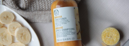 Линия для волос "Банан" The Body Shop: шампунь, кондиционер и питательная маска