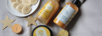 Линия для волос "Банан" The Body Shop: шампунь, кондиционер и питательная маска