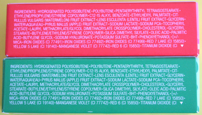 Увлажняющие блески для губ Marimekko for Clinique Pop Splash lip gloss + hydration, оттенки 02 caramel pop и 12 rosewater pop