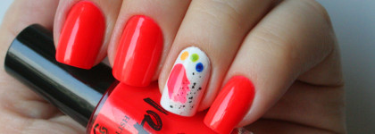 Лето в разгаре! Неоновый лак Grattol nail polish Wild Red Gphf03