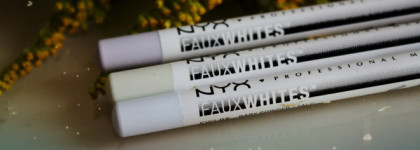 Neon Lights... Карандаши для глаз Nyx Faux Whites Eye Brightener в оттенках 08 White smoke, 05 Baby Powder и 06 Honeydew