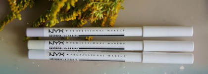 Neon Lights... Карандаши для глаз Nyx Faux Whites Eye Brightener в оттенках 08 White smoke, 05 Baby Powder и 06 Honeydew