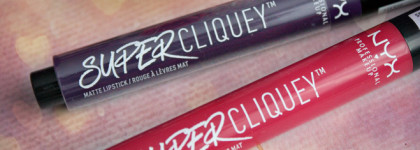 Очередная спорная новинка от Nyx - помада с матовым эффектом Super Cliquey в формате автоматической ручки. Оттенки Ruthless 10 и In the Red 08