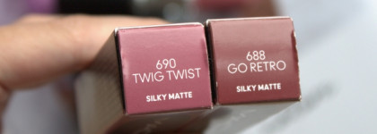 Помады MAC macximal matte lipstick в оттенках Twig Twist и Go Retro