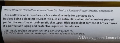 Массаж лица с Arnica Macerated Oil With Vitamin E Alpstories