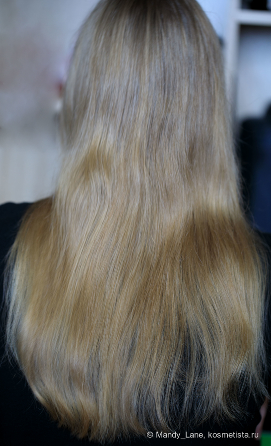 Волосы после сушки естественным способом. В качестве источника света использовано окно