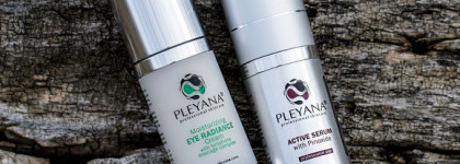Несколько слов о косметике Pleyana. Увлажняющий крем-сияние для век и активная сыворотка с пиноксидом