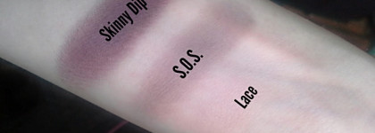 Тени для век NYX в оттенках Lace, S. O. S. и Skinny Dip