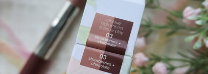 Новинка от Clinique: Двусторонние тени для век High impact shadow play # 03 strawberries+chocolate