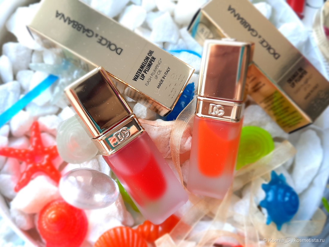 Dolce&Gabbana Oil Lip Plumper в оттенках Orange и Watermelon