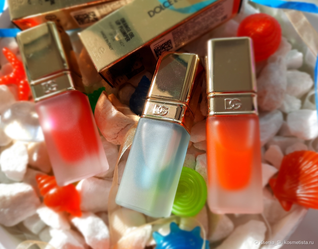 Dolce&Gabbana Oil Lip Plumper в оттенках Orange и Watermelon, Mint и Orange