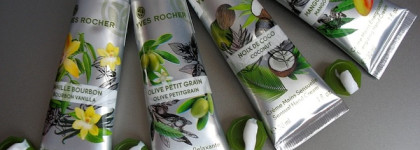 Первые новинки 2018 от Yves Rocher: Кремы для рук Les Plaisirs Nature, Мицеллярный детокс-гель Elixir Jeunesse, расслабляющий гель для ванны и душа Relaxing Bath & Shower Gel Cotton Flower Mimosa