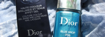 Голубая Капля из летней коллекции Dior Wild Earth: лак для ногтей Dior Vernis Limited Edition #708 (Blue Drop)