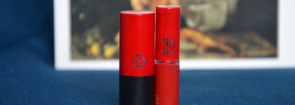 Красный бархат на губах с оттенком 404 от Giorgio Armani. 2 помады, 2 финиша