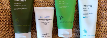 Innisfree - обзор пенок для умывания. Олива, черника, зелёный чай или семена торреи?