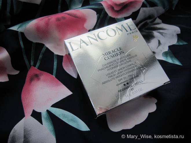 Невесомое покрытие с компактным тональным флюидом Lancome Miracle Cushion