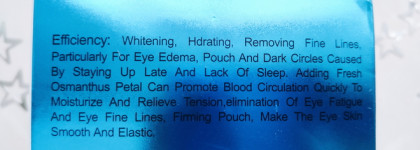 Первые, что попались на глаза и под глаза. Патчи Bioaqua с золотым османтусом