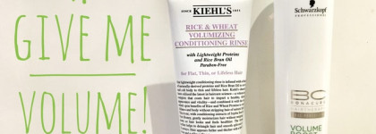 В погоне за объемом: шампунь Schwarzkopf Bonacure Volume Boost Shampoo и кондиционер Kiehl's Rice and Wheat Volumizing Conditioning Rinse