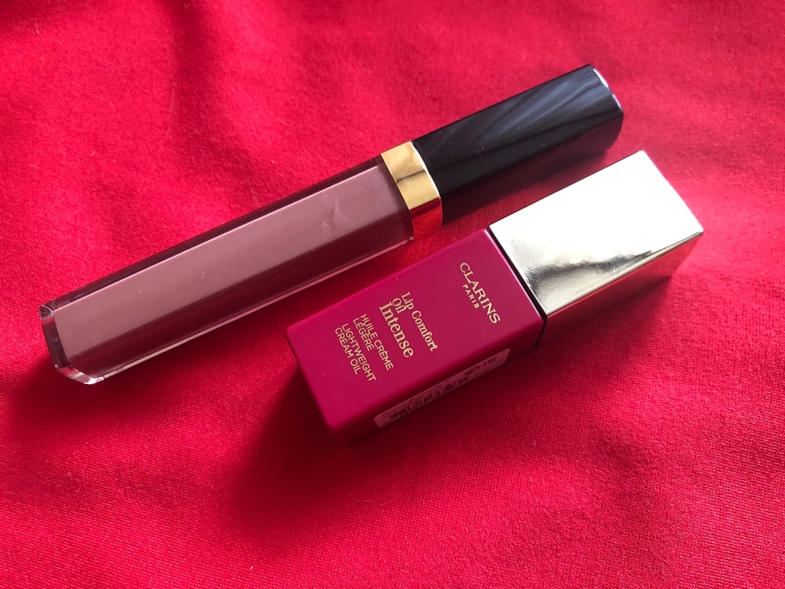 Chanel Rouge Coco Gloss и Clarins Lip Сomfort Oil Intense