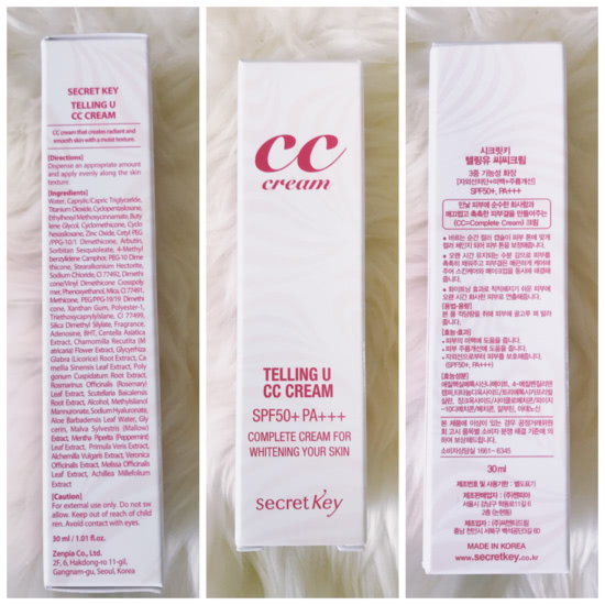 Ровная естественная кожа с отбеливающим сс кремом Telling you cc cream от secret key. Плюс фото