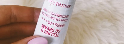Ровная естественная кожа с отбеливающим сс кремом Telling you cc cream от secret key. Плюс фото