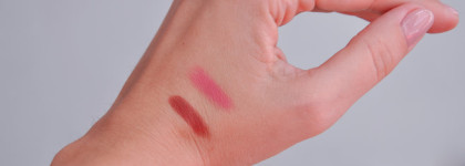 Время теней. MAC Powder Kiss Soft Matte Eye Shadow. Цвета Fall in love и Devoted to chili