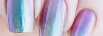 Сравнение трех космических мультихромов: DanceLegend Sulley, Kaleidoscope Магнитный лак Duo Magic Cats №Mur-72 и Kaleidoscope магнитный лак для стемпинга №stm-60