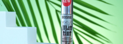 Luxvisage Matt Tint liquid eyeshadow waterproof 12h Dusty rose 102: поведение на жирном веке